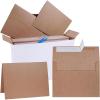 Winlyn Blank Kraft Cards and Envelopes 100 Pack, 5 x 7 Folded Greeting Cards and A7 Invitation Envelopes 5 1/4 x 7 1/4 Self Seal 100lb for Weddings Shower Graduation Business Announcements Mailing(Brown)