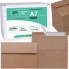 Winlyn Brown Kraft 200 Pcs A7 Invitation Envelopes 5 1/4 x 7 1/4 Square Flap Envelopes Self Seal 100lb for Wedding Shower Birthday Bussiness Graduation Mailing Announcement 5 x 7 Greeting Cards Photos(Brown Kraft)