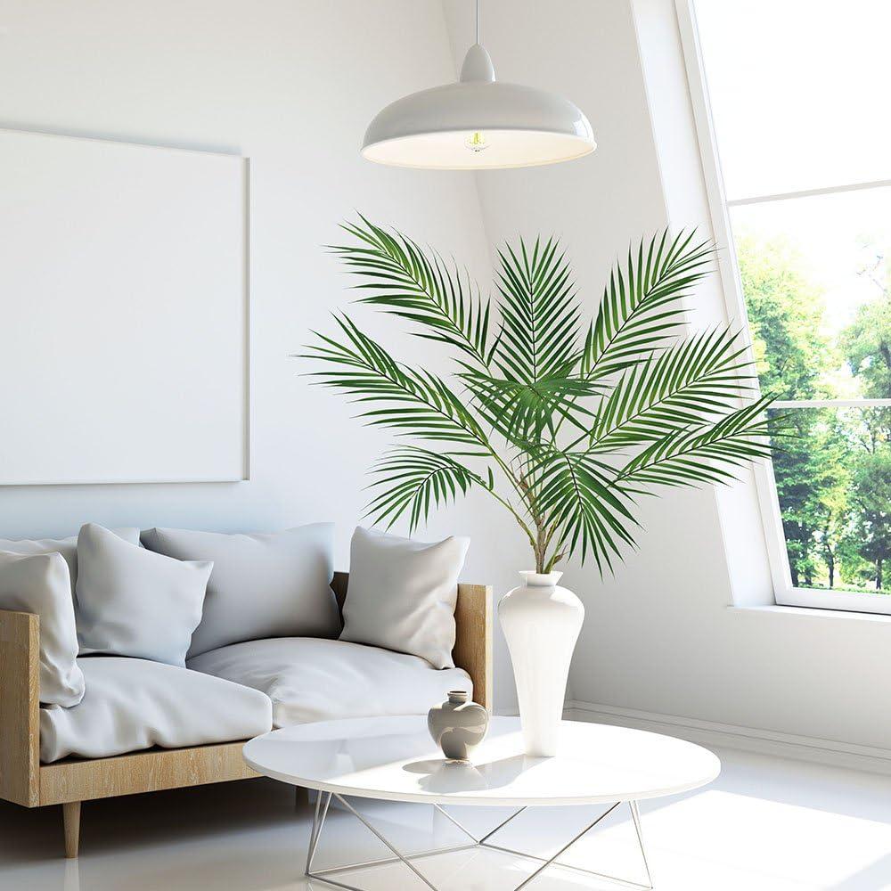 imageSupla 1 Pcs Artificial Tropical Palm Leaves Branches in Green Fake Areca Palm Tropical Plant 9 Leaves Branches 334quot Tall for Tropical Greenery Accent Tropical Flower Arrangement Vase Decoration