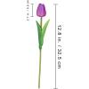 20 Pcs Artificial Turquoise Tulip Flowers Faux Tulip Stems PU Real Touch Tulips 12.8″ Tall for Easter Spring Vase Wedding Bouquets Floral Arrangements Wreath Table Centerpiece Indoor Outdoor Decor(Mixed)