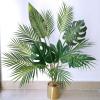 Supla 1 Pcs Artificial Tropical Palm Leaves Branches in Green Fake Areca Palm Tropical Plant 9 Leaves Branches 33.4″ Tall for Tropical Greenery Accent Tropical Flower Arrangement Vase Decoration