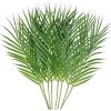 Artificial Areca Palm Leaves, 8 Pcs Faux Tropical Palm Tree Leaves Stems for Floral Arrangement, Hawaiian Luau, Jungle Beach Wedding Party Decor, 28 Inches Tall