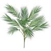 Supla 1 Pcs Artificial Tropical Palm Leaves Branches in Green Fake Areca Palm Tropical Plant 9 Leaves Branches 33.4″ Tall for Tropical Greenery Accent Tropical Flower Arrangement Vase Decoration