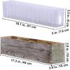 10 Pcs Plastic Planter Liners Clear Rectangular Plastic Liners for Flower Box Planter Window Box Planter 16.2″ L x 3″ W x 3.5″ H for Indoor Outdoor Flower Arrangement Succulent Garden Windowsill Decor(16.7″ L x 3.5″ W x 3.5″ H)