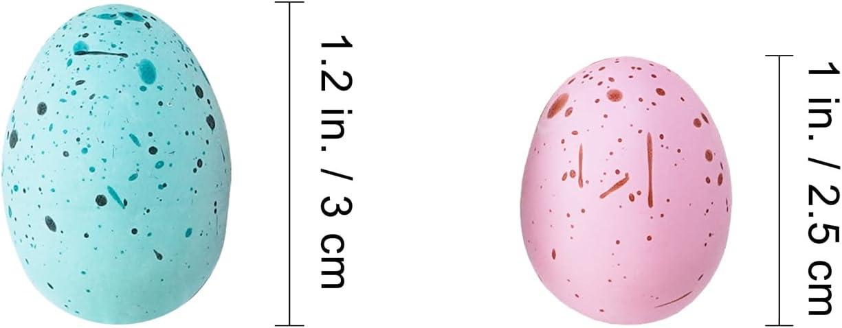 imageWinlyn 120 Pcs 8 Colors Mini Easter Foam Eggs Speckled Pastel Easter Eggs Small Decorative Artificial Easter Bird Eggs for Easter Basket Fillers Craft Projects Springtime Party Favors Table Setting