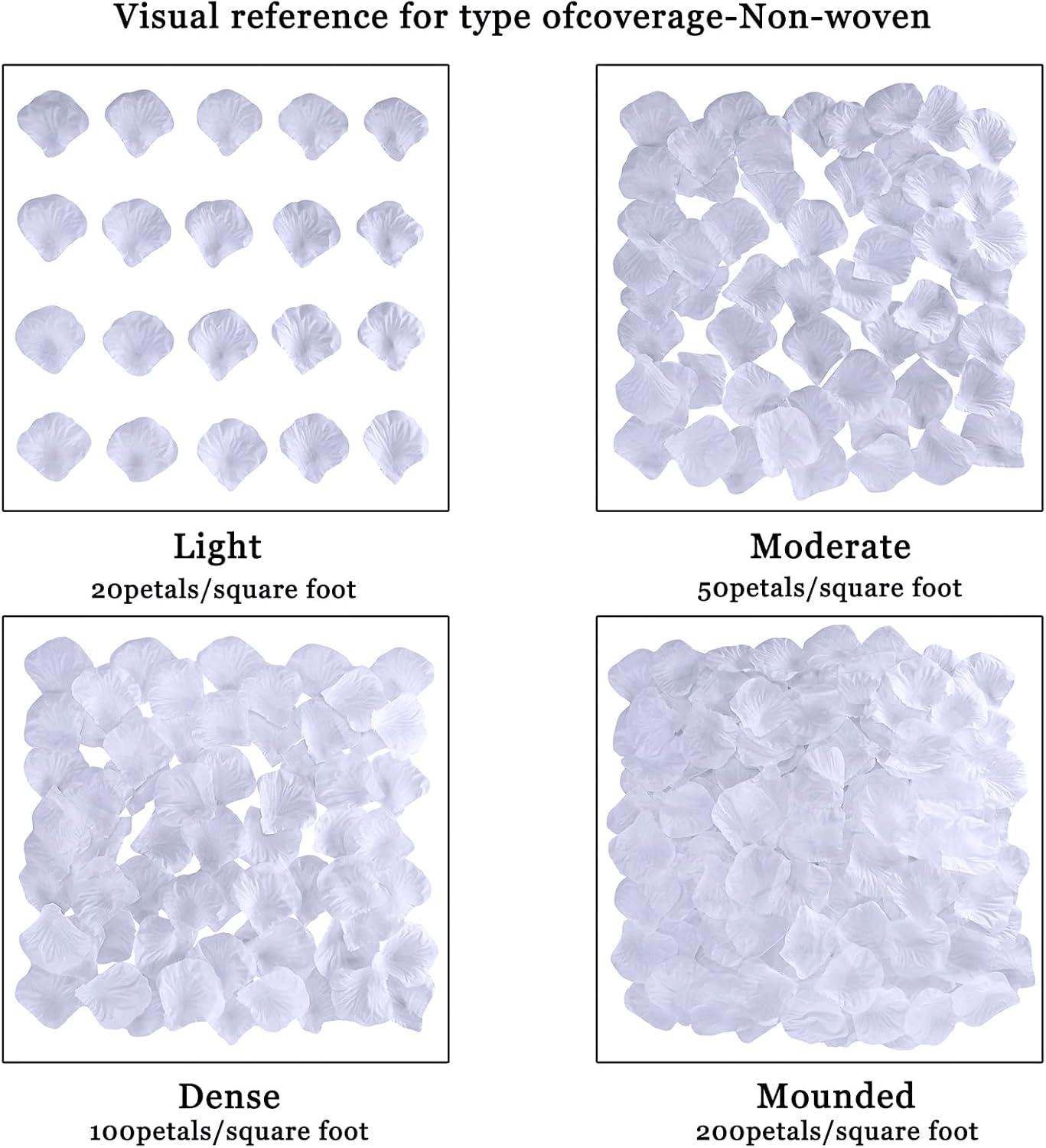 imageWinlyn 3000 Pcs Black Silk Rose Petals Set Scented Readytouse Separated Realistic Artificial Rose Flower Petals for Romantic Night Weddings Proposals Anniversaries Valentines Day Halloween DecorWhite