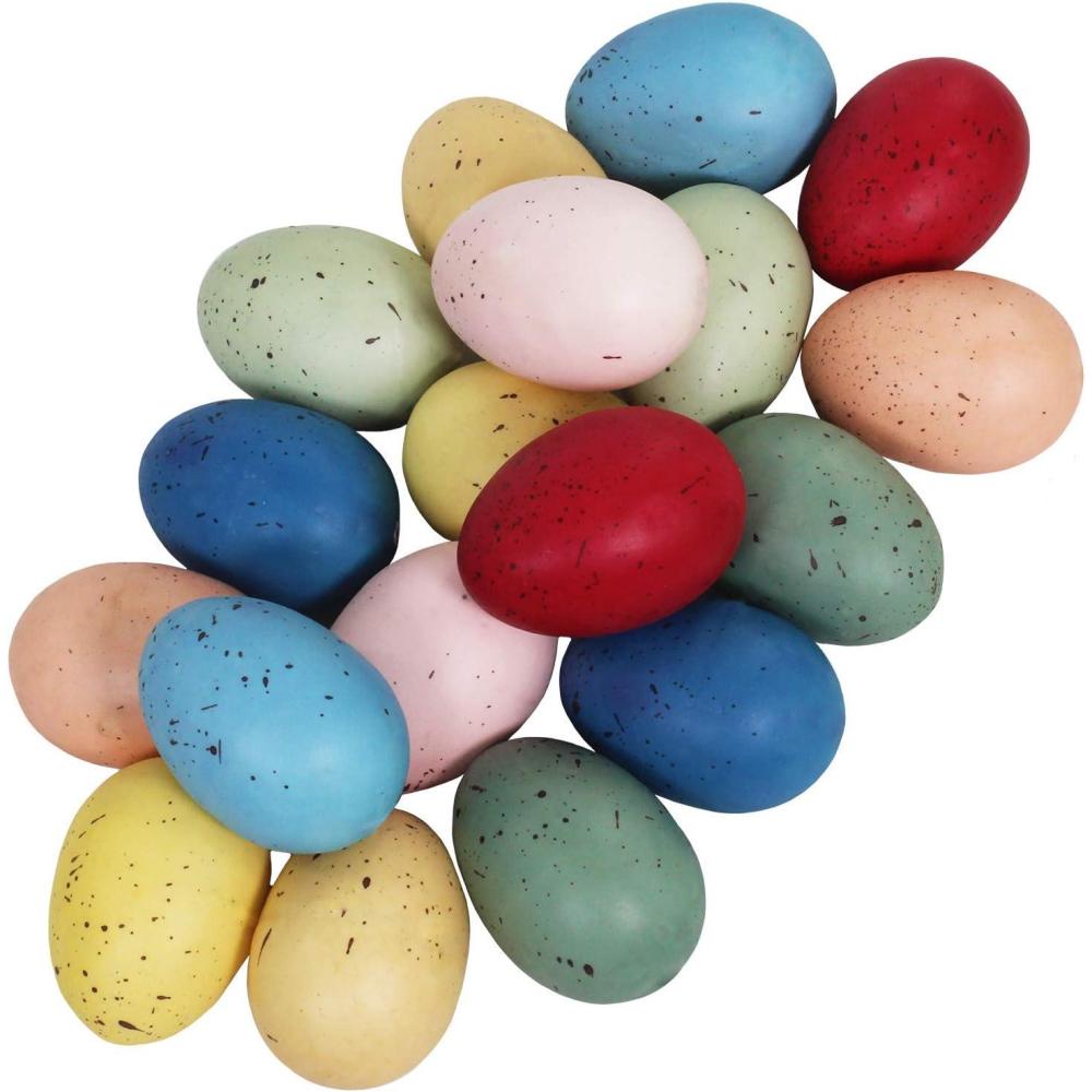 image18 pcs 9 Colors Foam Easter Eggs Speckled Eggs Decorations Pastel Speckled Eggs Decorative Easter Eggs for Farmhouse Easter Spring Party Favors Basket Fillers Seasonal Table Setting