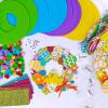 12 Sets Easter Wreath Signs Decorations DIY Foam Easter Craft Kits Easter Eggs Bunny Chick Foam Stickers Pom-Poms Googly Eyes for Kids Classroom Home Activity Art Project Gift Easter Front Door Décor