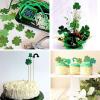 240 Pcs 3 Sizes 4 Colors Glitter Foam Shamrock Stickers Lucky Irish Four Leaf Clover Stickers for St. Patrick’s Day Kids Crafts Classroom Decorations