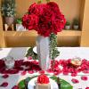 Winlyn 15 Pcs Real Looking Artificial Red Roses with Long Stems 19.7″ Tall – Silk Red Velvet Rose Flowers for Vase Bouquets Centerpieces Wedding Valentine’s Day Bride & Baby Shower Party Home Decor