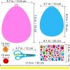 Winlyn 24 Sets Easter Craft Kits Easy Spring Crafts DIY 3D Egg Ornaments Decorations Egg Foam Stickers Easter Arts and Crafts for Kids Home Classroom Activities Party Favors Art Project