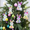 Winlyn 24 Sets Easter Craft Kits Spring Crafts DIY Bunny Ornaments Decorations Rabbit Foam Stickers Arts and Crafts for Kids Home Classroom Activities Party Favors Art Projects