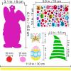 Winlyn 24 Sets Easter Decorations DIY 3D Gnome Ornaments Easter Craft Kits Assorted Foam Easter Gnome Ornaments Easter Stickers for Kids Party Favors Easter Spring Classroom Home Activity Art Project