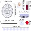 Winlyn 24 Sets Easter Egg Suncatchers Ornaments Decorations DIY Window Paint Art Suncatchers Egg Sun Catchers Painting Craft Kits for Kids Classroom Spring Party Activities Art Project