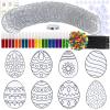 Winlyn 24 Sets Easter Egg Suncatchers Ornaments Decorations DIY Window Paint Art Suncatchers Egg Sun Catchers Painting Craft Kits for Kids Classroom Spring Party Activities Art Project