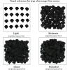 Winlyn 3000 Pcs Black Silk Rose Petals Set – Scented Ready-to-use Separated Realistic Artificial Rose Flower Petals for Romantic Night Weddings Proposals Anniversaries Valentine’s Day Halloween Decor(Black)