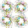 Winlyn 4 Pcs Easter Egg Candle Rings Wreaths Spring Egg and Pip Berry Candle Rings Artificial Easter Egg Candle Holder Mini Wreaths 9.5″ Wide for Easter Spring Holiday Home Kitchen Table Centerpiece