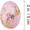 Winlyn 60 Pcs 6 Colors Foam Easter Eggs Pastel Easter Eggs Decorations Gold Leaf Easter Eggs Small Decorative Gold Speckled Eggs for Easter Basket Fillers Table Setting Spring Party Party Favors
