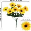 Winlyn 8 Pcs Sunflowers Artificial Flowers Bulk Yellow Sunflower Stems 11.8″ Tall Silk Sunflowers Faux Wildflowers for Outdoors Centerpieces Vase Bouquets Wreaths Floral Crafts Wedding Fall Decor