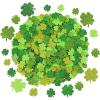 240 Pcs 3 Sizes 4 Colors Glitter Foam Shamrock Stickers Lucky Irish Four Leaf Clover Stickers for St. Patrick’s Day Kids Crafts Classroom Decorations