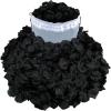 Winlyn 3000 Pcs Black Silk Rose Petals Set – Scented Ready-to-use Separated Realistic Artificial Rose Flower Petals for Romantic Night Weddings Proposals Anniversaries Valentine’s Day Halloween Decor(Black)