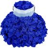 Winlyn 3000 Pcs Black Silk Rose Petals Set – Scented Ready-to-use Separated Realistic Artificial Rose Flower Petals for Romantic Night Weddings Proposals Anniversaries Valentine’s Day Halloween Decor(Royal Blue)