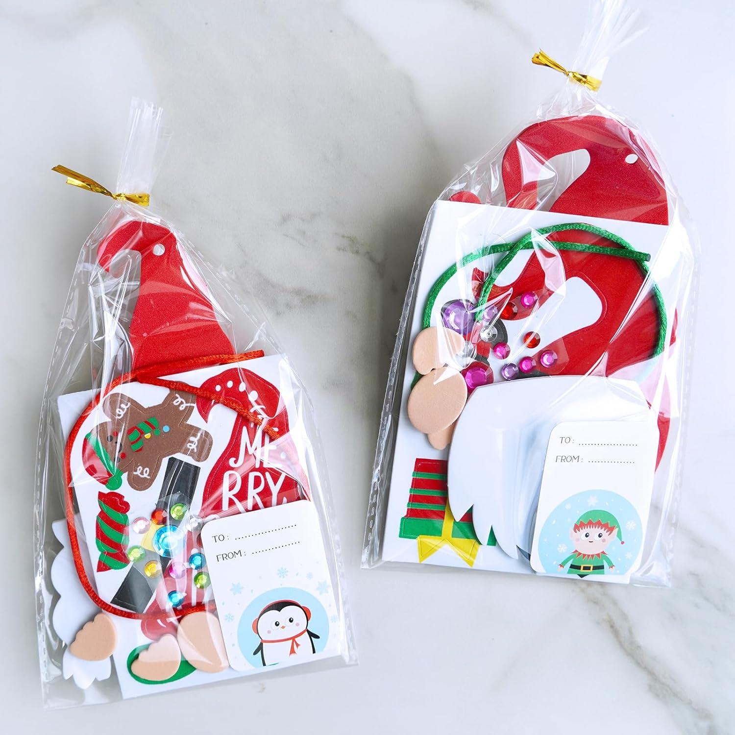 imageWinlyn 24 Sets Christmas Craft Kits Winter Crafts DIY Gnome Ornaments ampamp Decorations Art Sets with Foam Stickers for Kids Holiday Seasonal Home ampamp Classroom Activities Party Favors