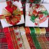 48 Yards Assorted Christmas Ribbons – Plaid, Bow, Wired, Mesh, Glitter, Tulle, Organza – 2.5″ Wide For Wreaths, Garlands