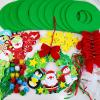 Winlyn 12 Set Christmas Craft Kits DIY Christmas Wreath Ornaments Decorations Art Sets Snowman Santa Penguin Holly Leaf Foam Stickers Arts and Crafts for Kids Holiday Classroom Activities
