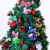 Winlyn 12 Sets Christmas Bulb Ornament Balls Clear Plastic Glass Ball Craft Kit Bauble Ornaments Fillable Unbreakable Shatterproof Hanging Tree Ornaments Jingle Bells Pom-poms Bows for Holiday Décor