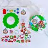 Winlyn 12 Sets Christmas Craft Kits Holiday Crafts DIY Christmas Wreath Ornaments Decorations Art Sets Xmas Snowmen Snowflake Festive Winter Foam Stickers Arts and Crafts for Kids Classroom Activities