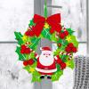 Winlyn 12 Sets Winter Crafts DIY 3D Christmas Wreath Ornaments Art Sets Santa Snowflake Snowman Foam Stickers Arts and Crafts for Kids Holiday Home Classroom Activities