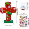 Winlyn 18 Set Christmas Craft Kits DIY Stand-up Cross Decorations Art Sets Snowman Snowflake Foam Stickers Arts and Crafts for Kids Party Classroom Sunday School VBS Activities