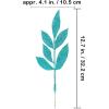 Winlyn 20 Pcs Pink Glitter Bay Leaf Sprays Artificial Christmas Tree Picks Sprays 12.7″ Tall for Pink Christmas Tree Wreath Swag Floral Arrangement Winter Wedding Bouquet Centerpiece Decoration(Teal)