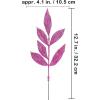 Winlyn 20 Pcs Pink Glitter Bay Leaf Sprays Artificial Christmas Tree Picks Sprays 12.7″ Tall for Pink Christmas Tree Wreath Swag Floral Arrangement Winter Wedding Bouquet Centerpiece Decoration(Pink)