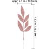 Winlyn 20 Pcs Pink Glitter Bay Leaf Sprays Artificial Christmas Tree Picks Sprays 12.7″ Tall for Pink Christmas Tree Wreath Swag Floral Arrangement Winter Wedding Bouquet Centerpiece Decoration(Rose Gold)
