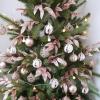 Winlyn 20 Pcs Pink Glitter Bay Leaf Sprays Artificial Christmas Tree Picks Sprays 12.7″ Tall for Pink Christmas Tree Wreath Swag Floral Arrangement Winter Wedding Bouquet Centerpiece Decoration(Rose Gold)
