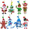 Winlyn 24 Set Christmas Craft Kits – Winter Crafts DIY Ornaments & Decorations – Festive Foam Stickers – Arts & Crafts for Kids – Holiday Home & Classroom Activities – Party Favors