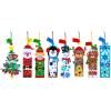 Winlyn 24 Sets Christmas Craft Kits – Winter DIY Ornaments Decorations, Festive Foam Stickers, Arts and Crafts for Kids Holiday Home Classroom Activities, Party Favors