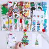 Winlyn 24 Sets Christmas Craft Kits – Winter DIY Ornaments Decorations, Festive Foam Stickers, Arts and Crafts for Kids Holiday Home Classroom Activities, Party Favors