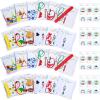 Winlyn 24 Sets Christmas Craft Kits Popsicle Stick Christmas Ornaments Winter Crafts DIY Craft Stick Santa Snowman Elf Reindeer Ornaments Art Sets for Kids Holiday Classroom Activities Party Favors
