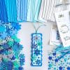 Winlyn 24 Sets Christmas Craft Kits Winter Crafts DIY 3D Christmas Snowflake Bookmarks Art Sets Snowflake Foam Stickers Arts and Crafts for Kids Party Favor Holiday Seasonal Home Classroom Activities