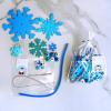 Winlyn 24 Sets Christmas Craft Kits Winter Crafts DIY 3D Snowflake Tree Ornaments Decorations Art Sets Foam Snowflake Christmas Arts and Crafts for Kids Holiday Classroom Art Activities Party Favors
