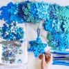 Winlyn 24 Sets Christmas Craft Kits Winter Crafts DIY 3D Snowflake Tree Ornaments Decorations Art Sets Foam Snowflake Christmas Arts and Crafts for Kids Holiday Classroom Art Activities Party Favors