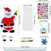 Winlyn 24 Sets Christmas Craft Kits Winter Crafts DIY Christmas Ornaments Decorations Art Sets Foam Santa Reindeer Snowman Christmas Stickers for Kids Holiday Season Classroom Activities Party Favors