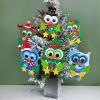 Winlyn 24 Sets Christmas Craft Kits Winter Crafts DIY Christmas Owl Ornaments Decorations Art Sets Foam Owl Christmas Tree Holiday Stickers for Kids Festival Home Classroom Activities Party Favors
