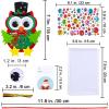 Winlyn 24 Sets Christmas Craft Kits Winter Crafts DIY Christmas Owl Ornaments Decorations Art Sets Foam Owl Christmas Tree Holiday Stickers for Kids Festival Home Classroom Activities Party Favors