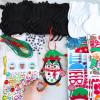 Winlyn 24 Sets Christmas Craft Kits Winter Crafts DIY Christmas Penguin Ornaments Decorations Art Sets Foam Penguin Christmas Stickers for Kids Holiday Festive Home Classroom Activities Party Favors
