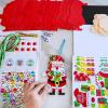Winlyn 24 Sets Christmas Craft Kits Winter Crafts DIY Christmas Santa Ornaments Decorations Arts Sets Foam Santa Christmas Stickers for Kids Holiday Festive Home Classroom Activities Party Favors