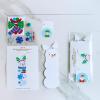 Winlyn 24 Sets Christmas Craft Kits Winter Crafts DIY Christmas Snowman Bookmarks Ornaments Art Sets Snowman Christmas Foam Stickers Arts and Crafts for Kids Holiday Classroom Activities Party Favors